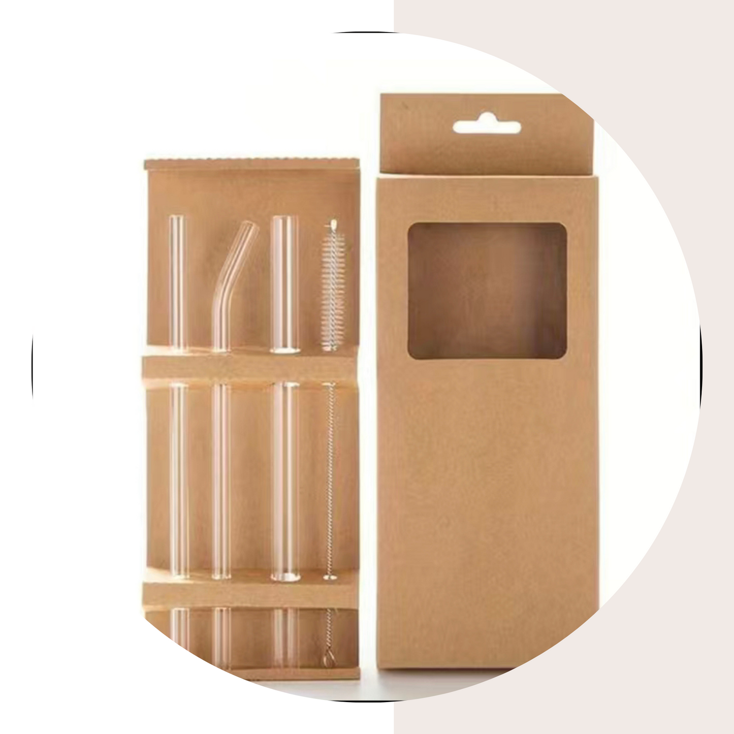 Kit Popotes De vidrio y 1 Cepillo