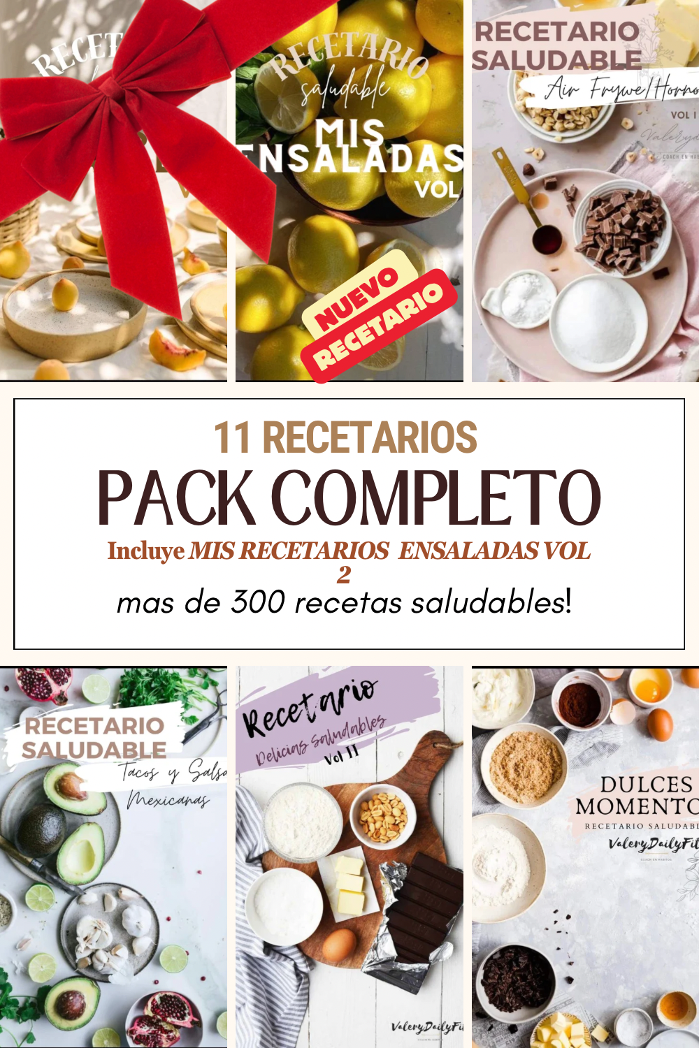 Pack Completo (11 Recetarios) 75% 0FF más de 300 recetas