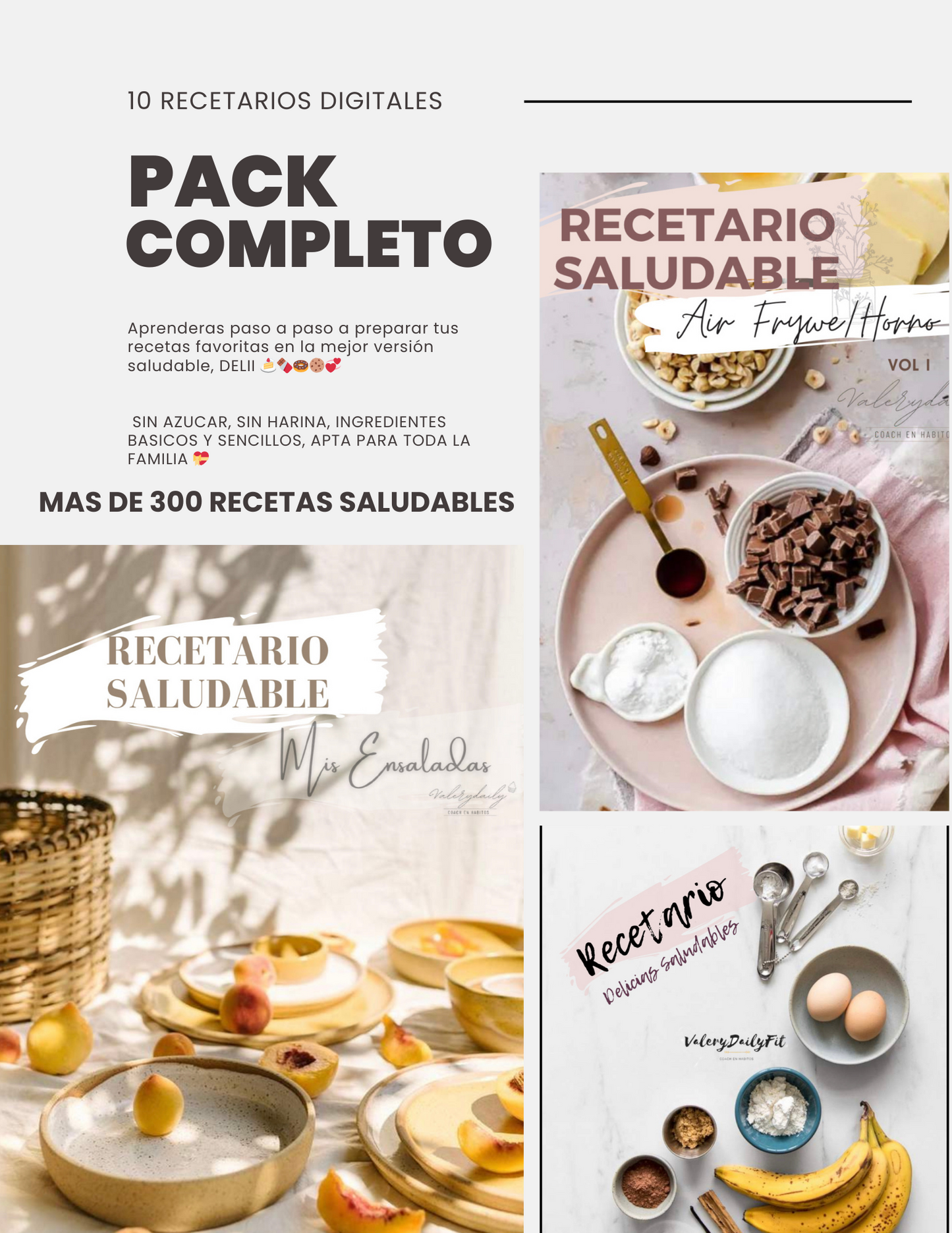 Pack Completo (11 Recetarios) 75% 0FF más de 300 recetas