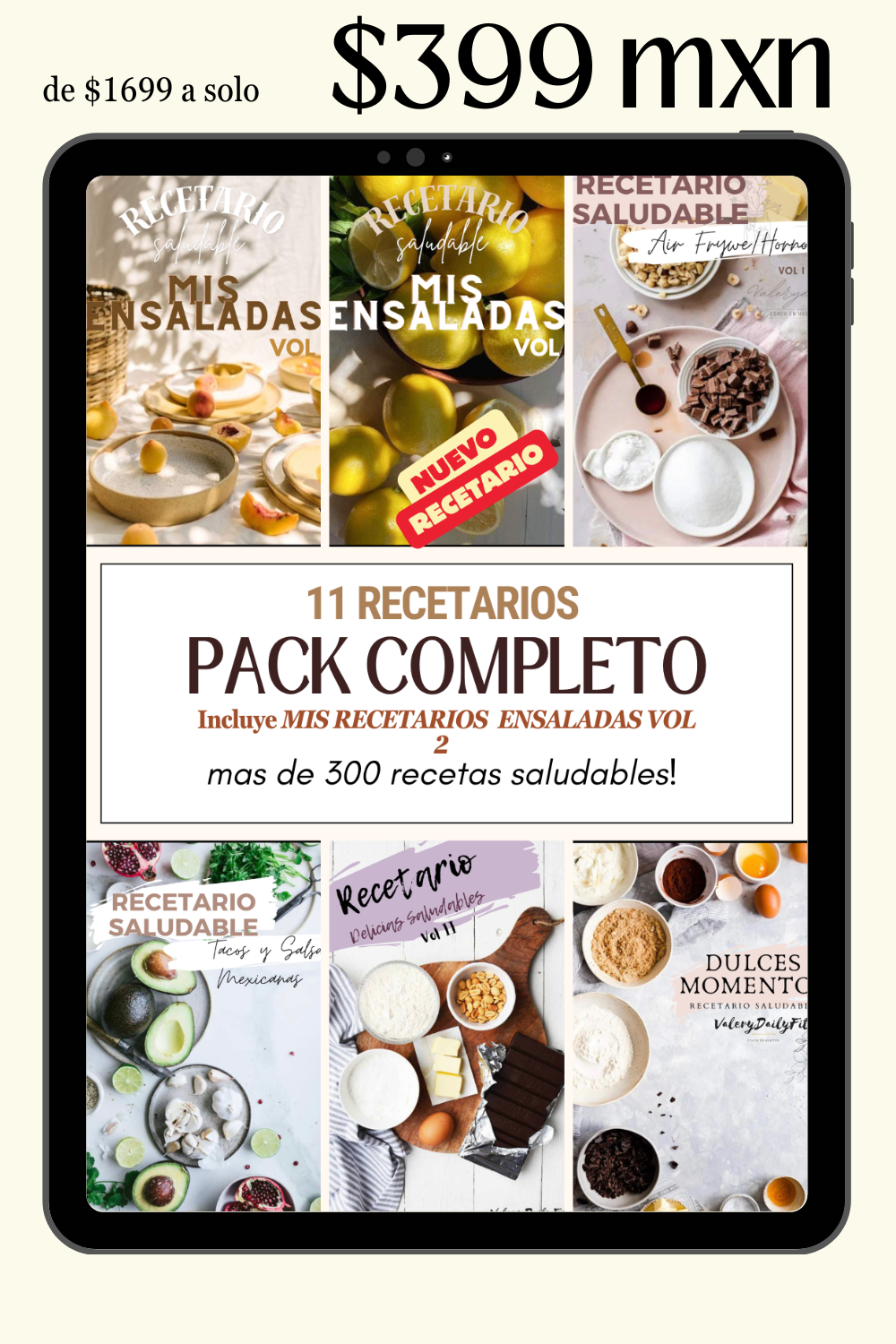 Pack Completo (11 Recetarios) 75% 0FF más de 300 recetas