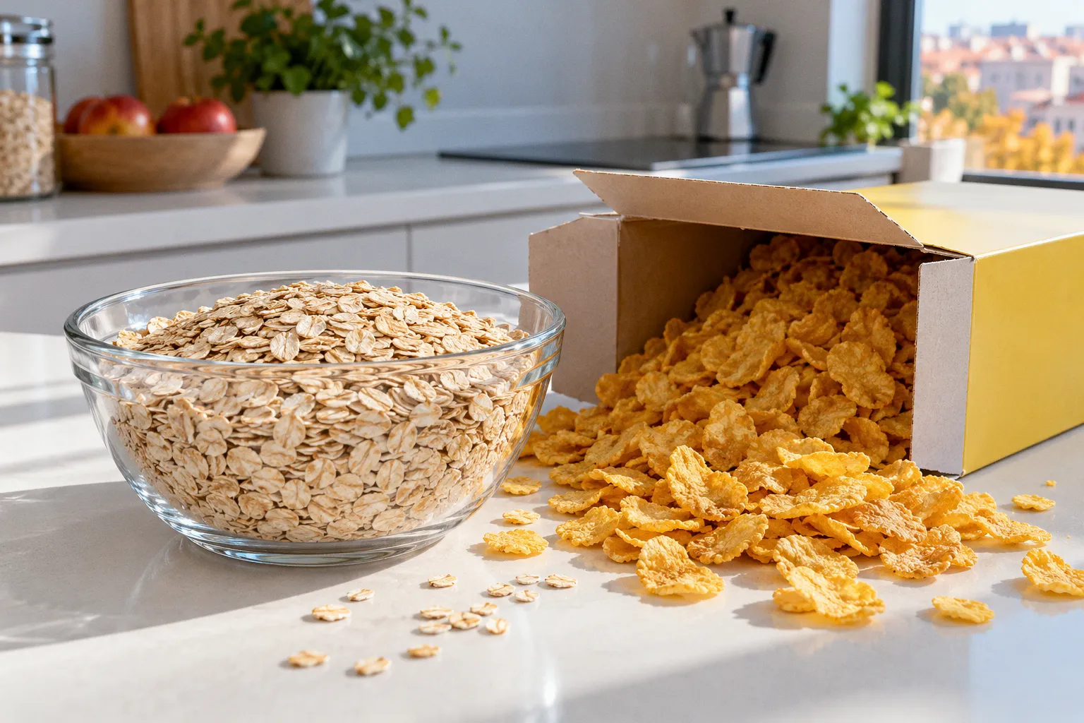 Avena o copos de maíz: transformación corporal y energía matinal