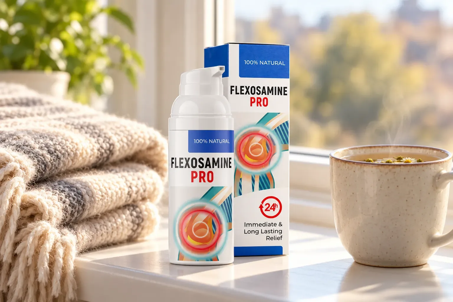 Flexosamine PRO — el envase en el día a día