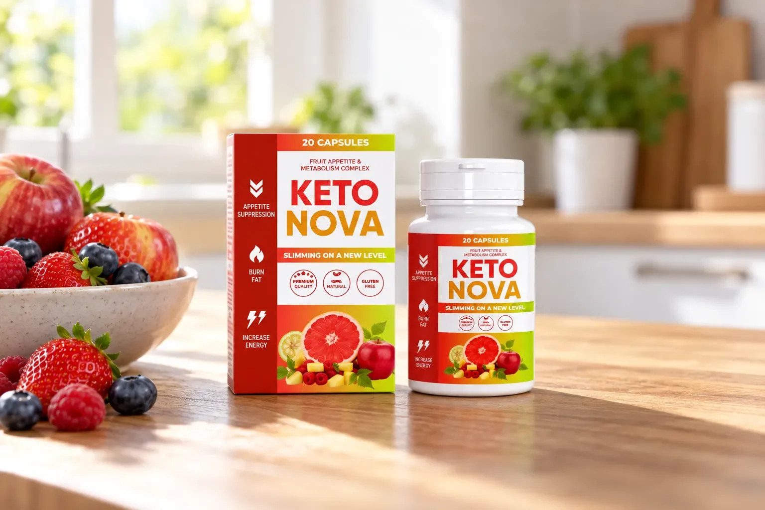 Keto Nova — el envase en el día a día