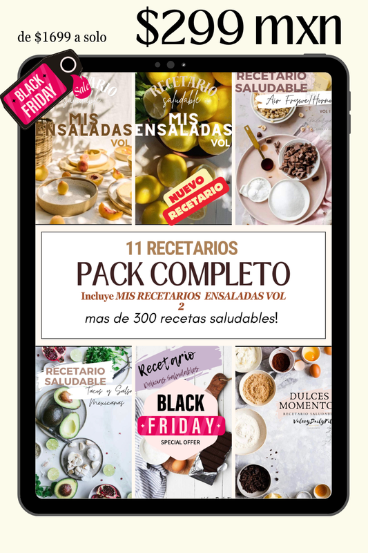 Pack Completo (11 Recetarios) 75% 0FF más de 300 recetas